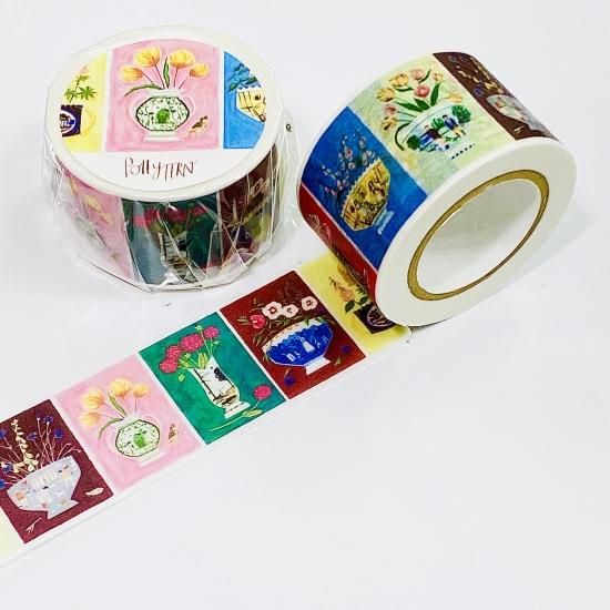 Polly Fern(ポーリーファーン) マスキングテープ FLOWER BASE PF058