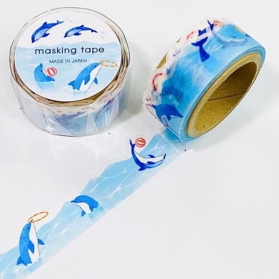 新入荷 WAVE MIND マスキングテープ イルカショー ダイカット テープ・結束具