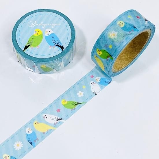 トーシンパック マスキングテープ 鳥piシリーズ セキセイインコ トーシンパック マスキングテープ 鳥piシリーズ セキセイインコ