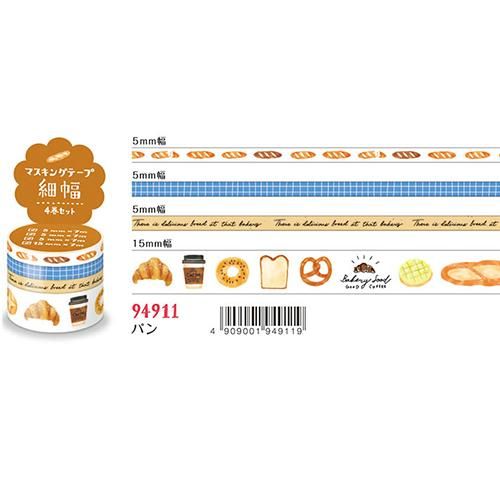 MIND WAVE マスキングテープ アソート 4巻セット パン