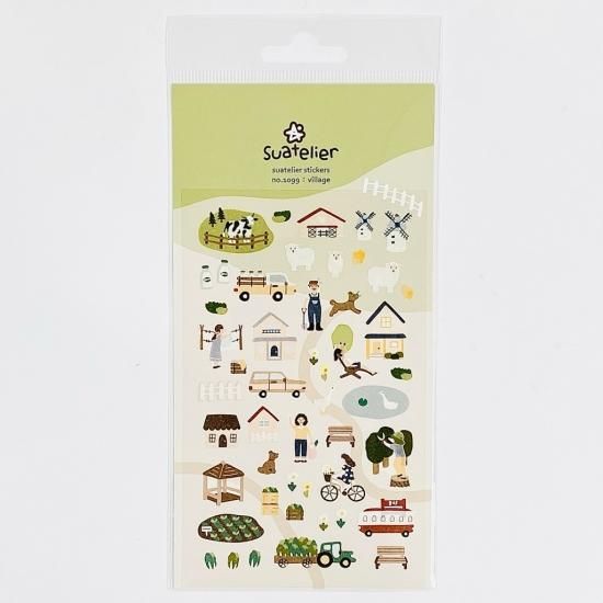 SUATELIER(スワテリエ) daily deco ステッカー village SUA-1099