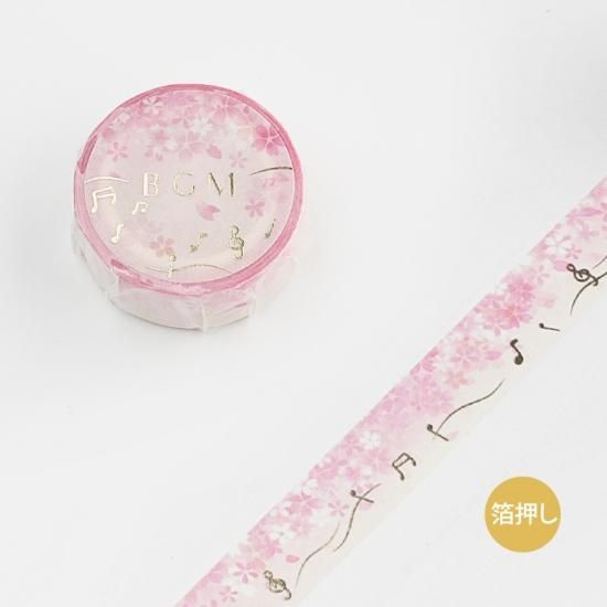 バラ売り可 2022 箔押し 桜 】 BGM マスキングテープの通販 by