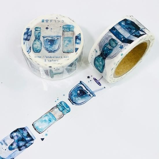 ＆colors ゆゆう様　マスキングテープ　15個 マスキングテープ &colors 星空の輪飾り Maskingtape 18mm