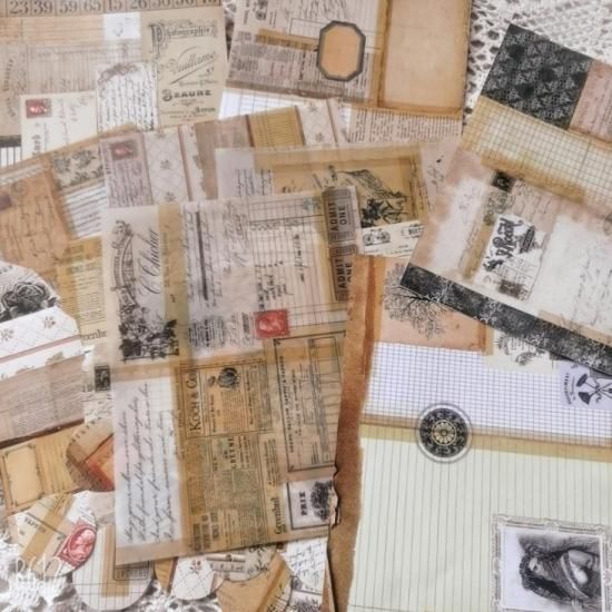 junk journal アンティークコラージュセット JJ30534611