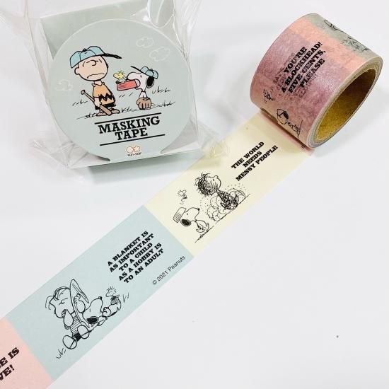 サンスター文具 Peanuts スヌーピーマスキングテープ ヨコ S
