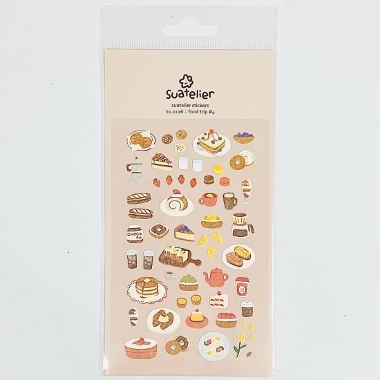海外ステッカー　バラ売り可能！　suatelier SUATELIER(スワテリエ) daily deco デイリーデコステッカー food trip