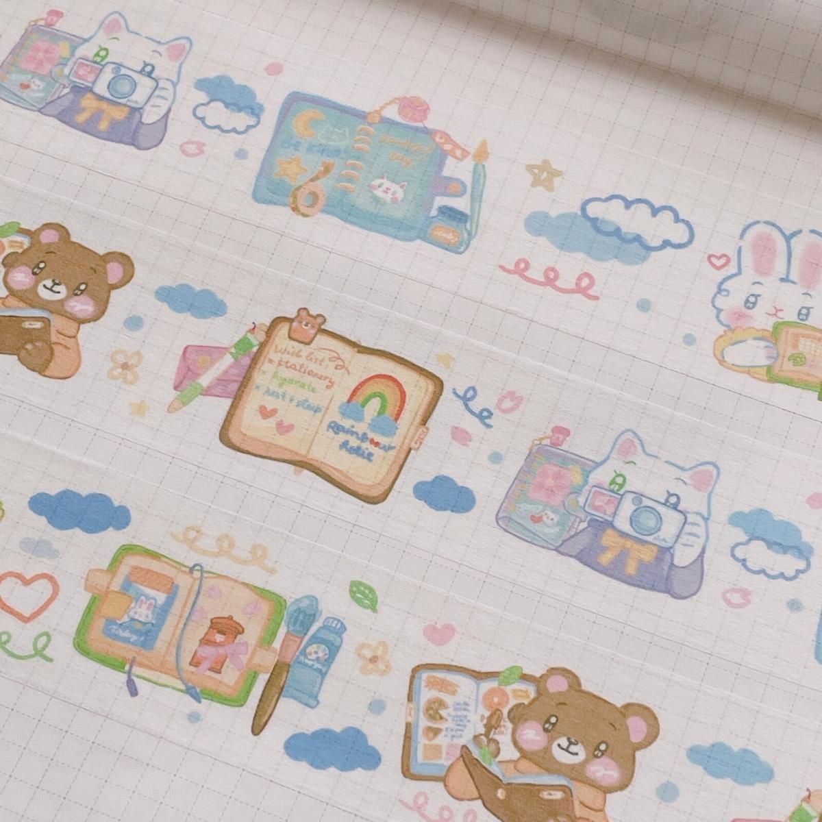 Rainbowholic(レインボーホリック)×Napyonz 文具好きワイドマスキング