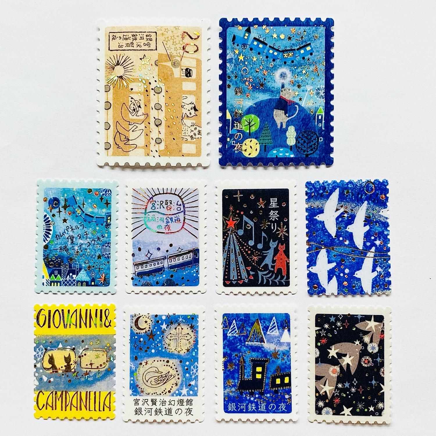 シール堂 シンジカトウ 宮沢賢治 幻燈館 きらぴかフレークシール 銀河