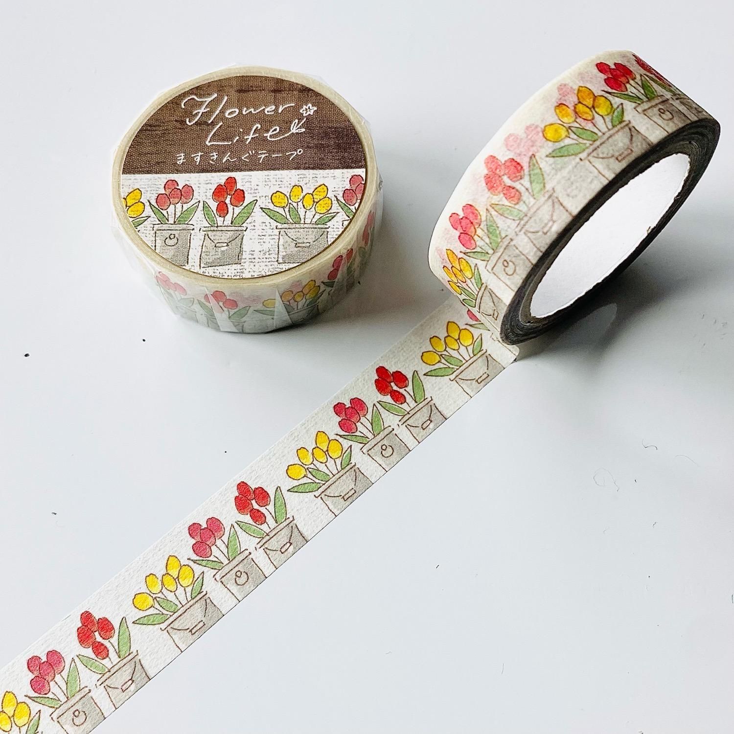 古川紙工 Flower Life ますきんぐテープ チューリップ1 O-2060 古川紙工 Flower Life ますきんぐテープ チューリップ1 O-2060