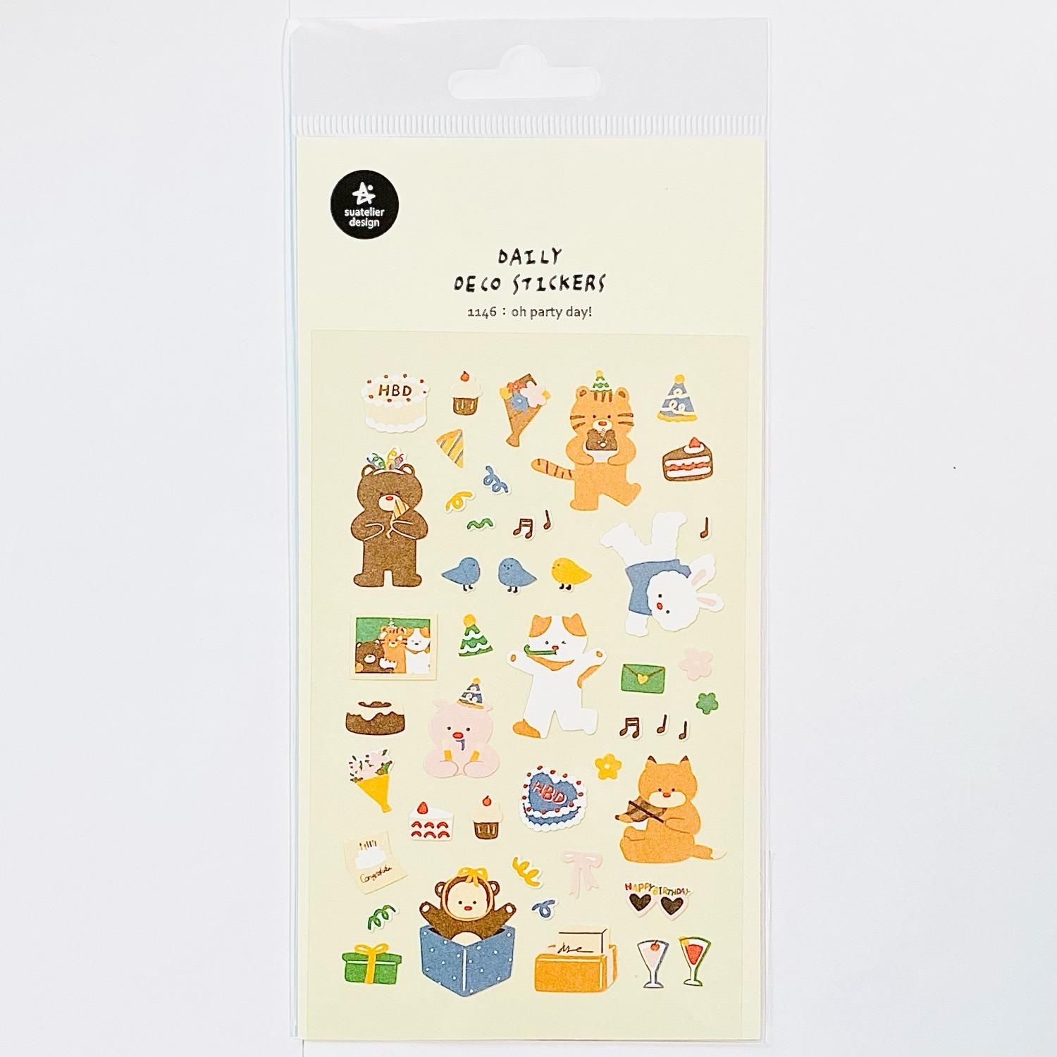 SUATELIER(スワテリエ) daily deco ステッカー oh party day! SUA-1146