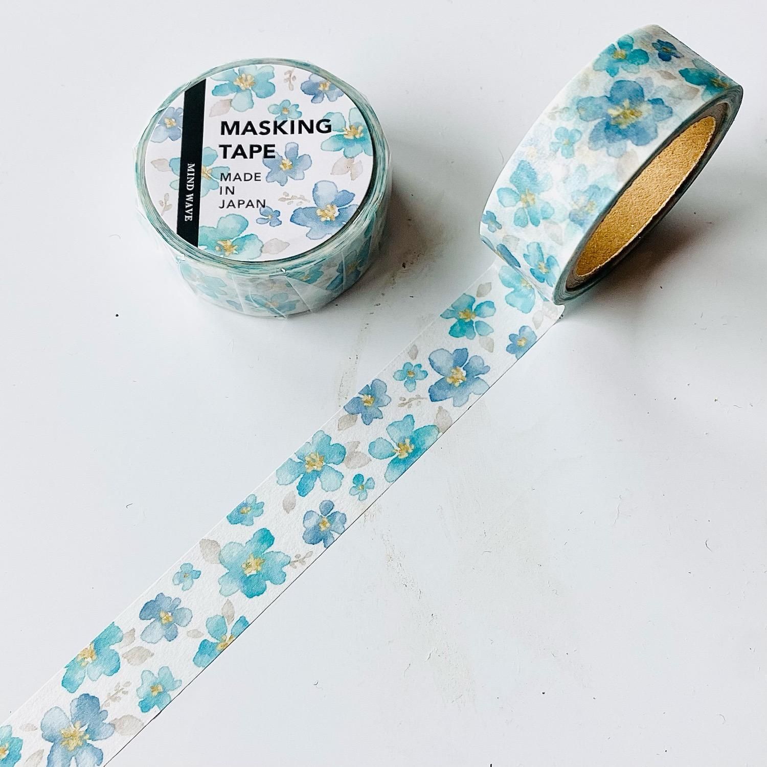 海外マスキングテープ巻売り 秋彗 フラワー花 人物マスキングテープ MIND WAVE(マインドウェイブ) マスキングテープ 花 水彩1 95313