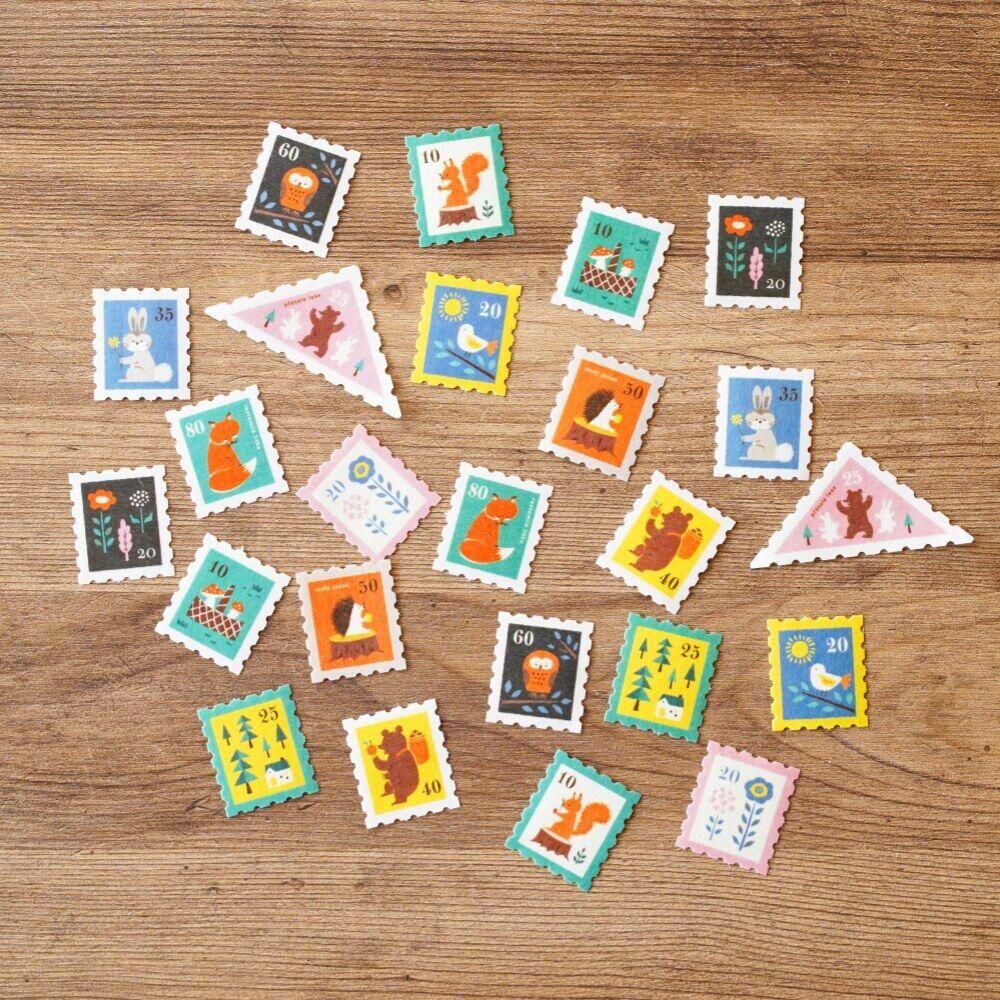 手紙社 Mokuji フレークシール 森のどうぶつみ T-MJ-004