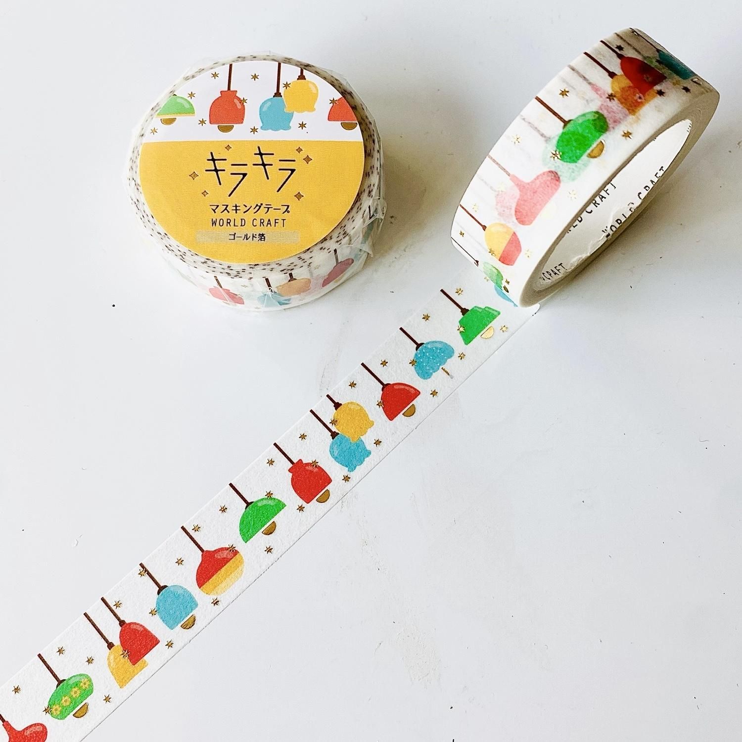 WORLD CRAFT(ワールドクラフト) キラキラマスキングテープ Retro pop