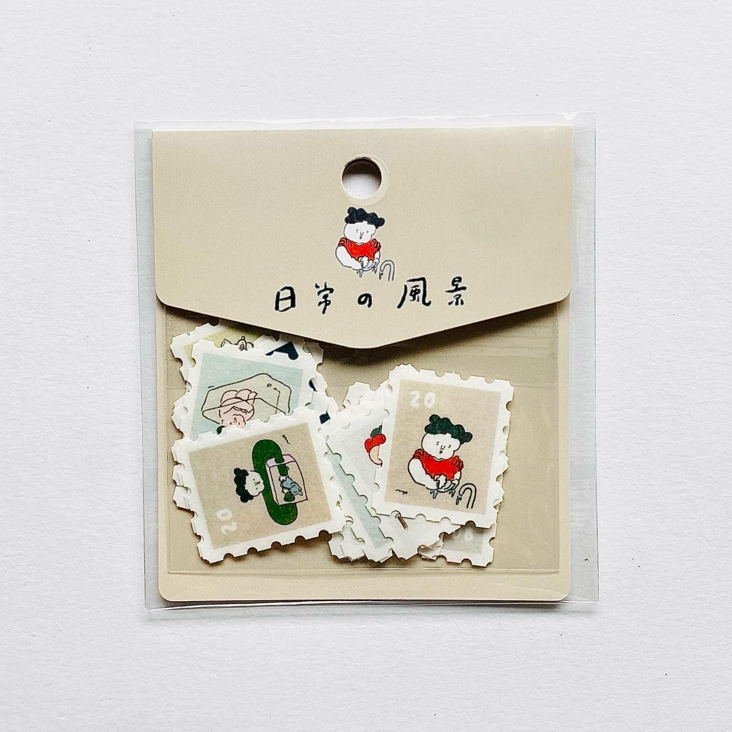 手紙社 ナガキパーマ フレークシール 日常の風景 T-NGP-003