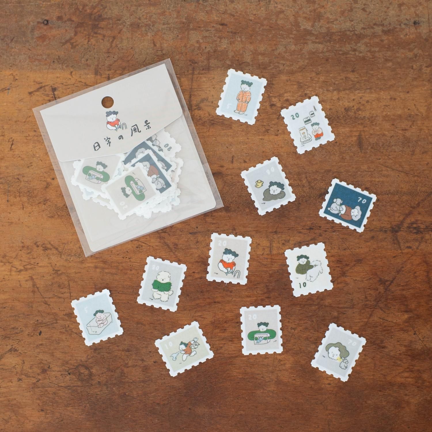 手紙社 ナガキパーマ フレークシール 日常の風景 T-NGP-003