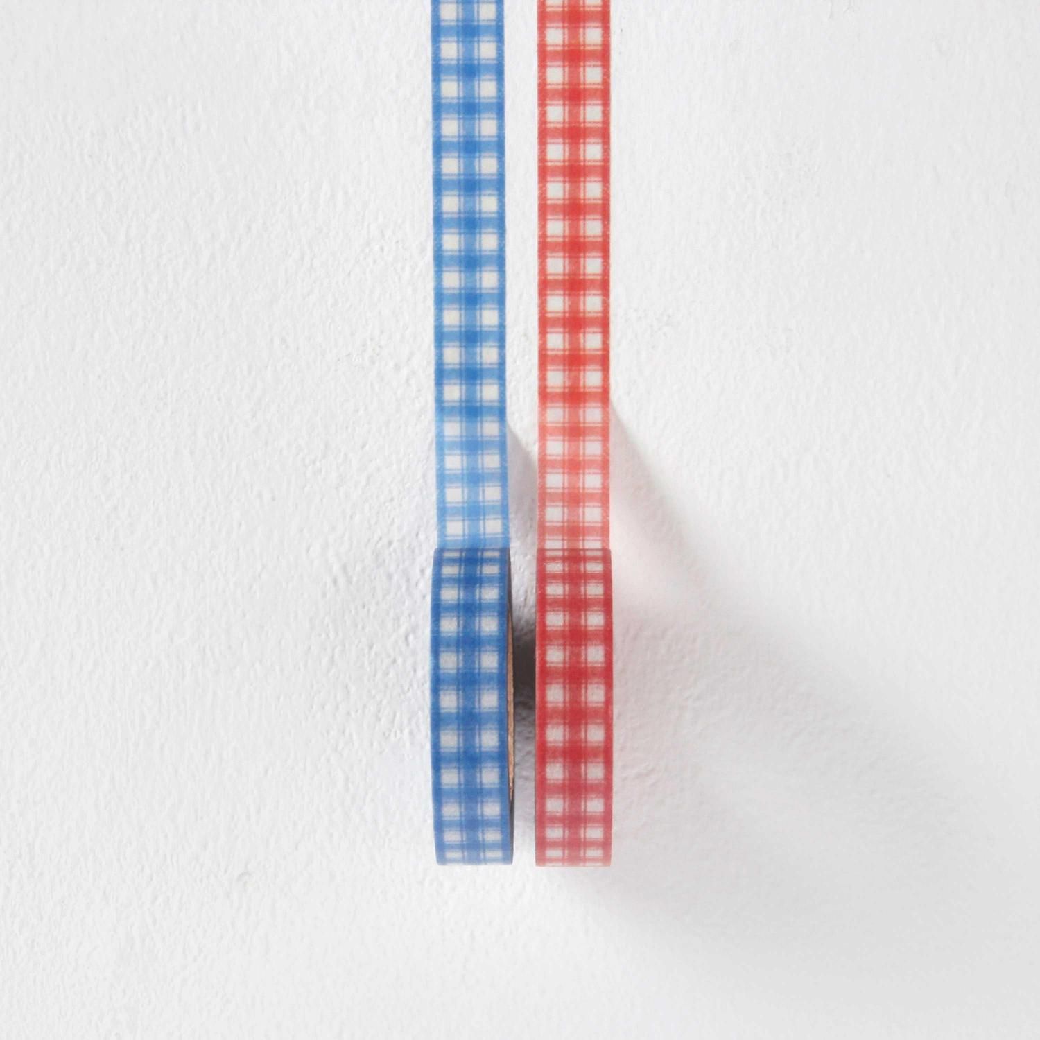 boki マスキングテープ Check Ribbon Classic Blue boki-MT-10-0002