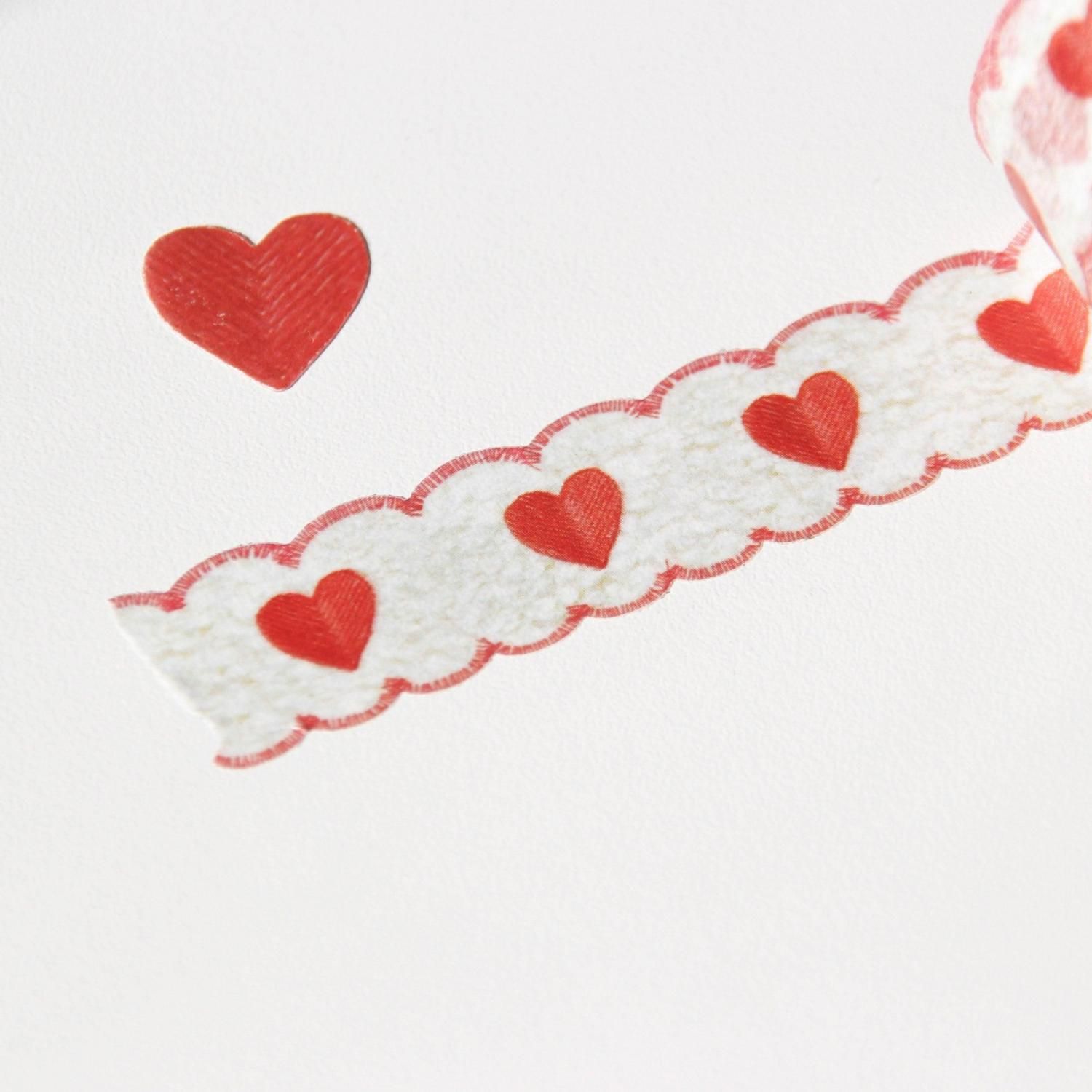 boki マスキングテープ Heart Ribbon boki-MT-17-0005