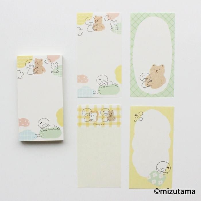 古川紙工×mizutama kokoromoyou スリムメモ ふわふわ LM268