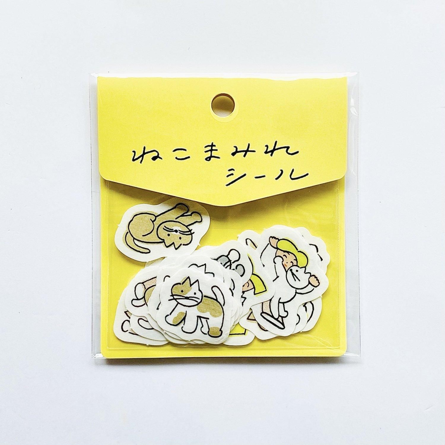 手紙社 ニシワキタダシ フレークシール ねこまみれシール T-NTD-002