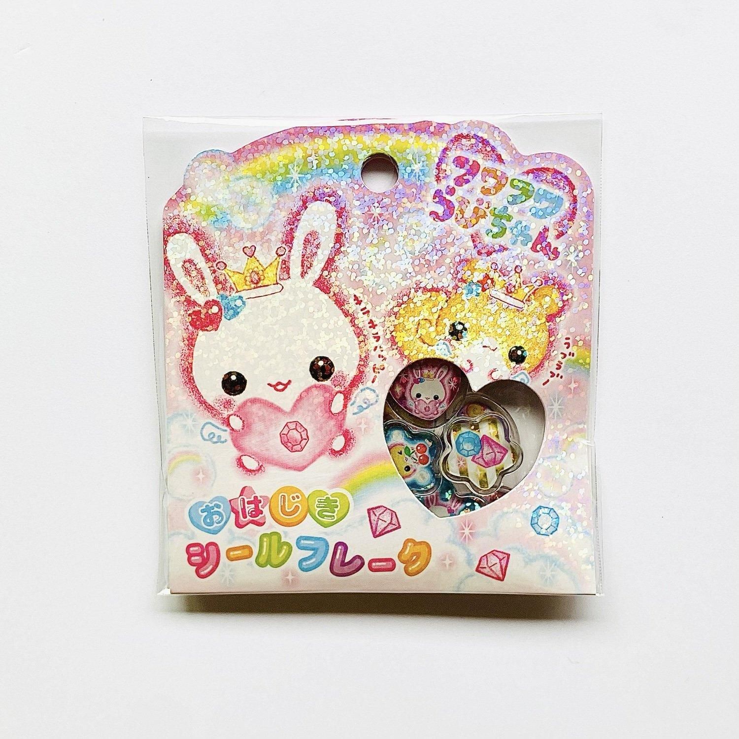 CRUX(クラックス) おはじきフレークシール フワフワらびちゃんピンク