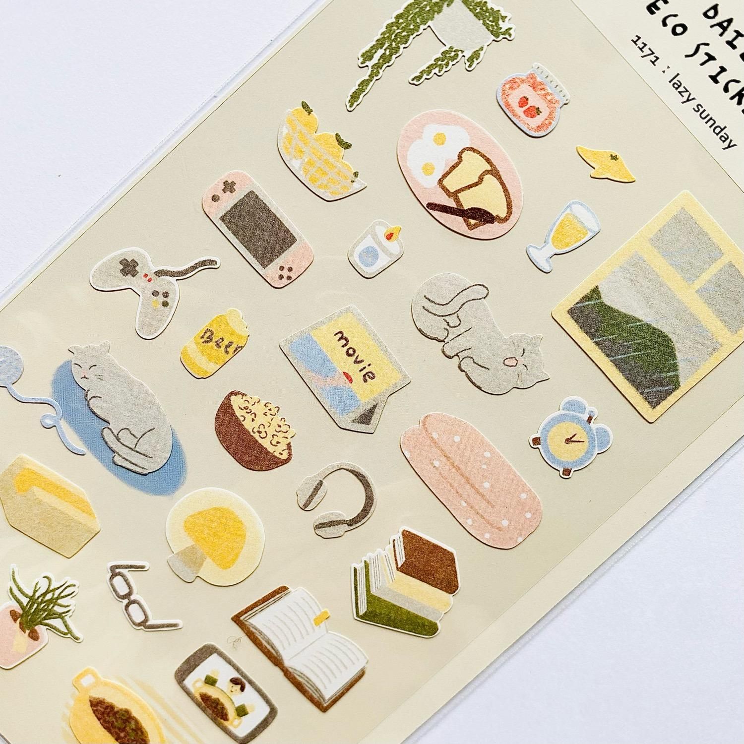 SUATELIER(スワテリエ) daily deco ステッカー lazy sunday SUA-1171