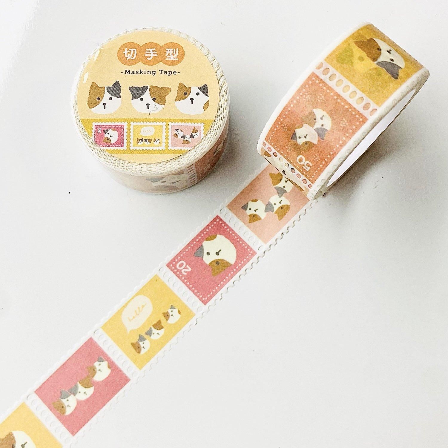 LABCLIP(ラボクリップ) Trio(トリオ) 切手型マスキングテープ ミケネコ