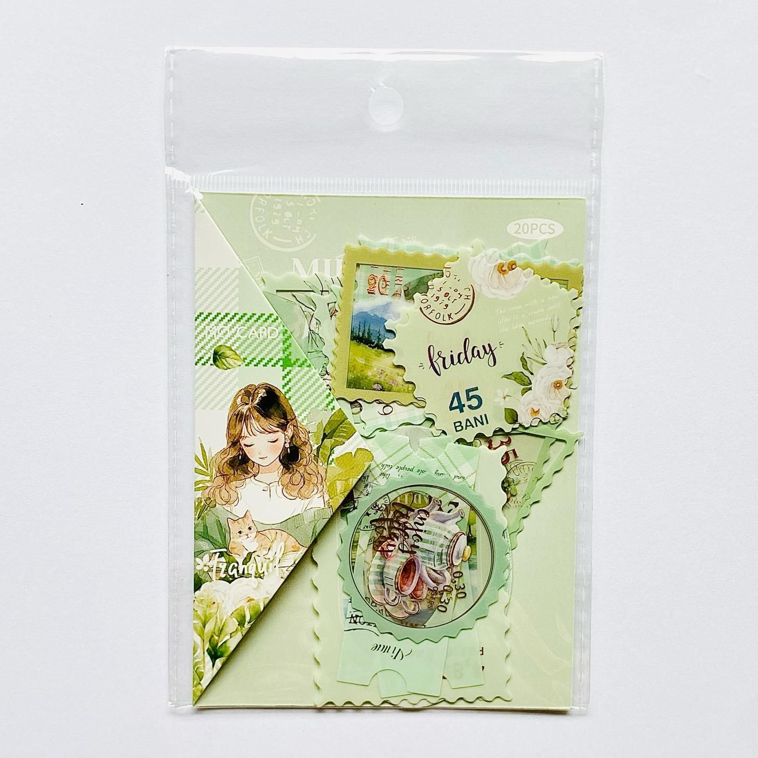MO-CARD(陌墨) 温柔生活系列 PETフレークシール 雨后知春 BE0946-4 MO-CARD(陌墨) 温柔生活系列 PETフレークシール 雨后知春 BE0946-4