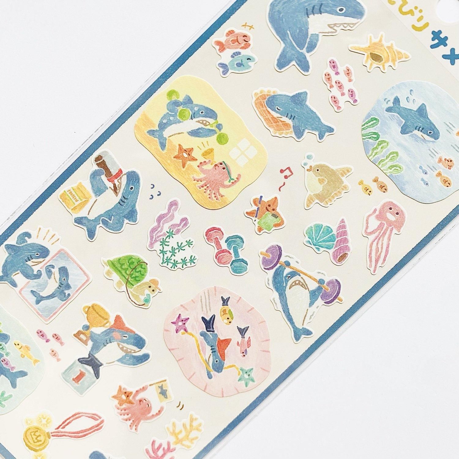 MIND WAVE(マインドウェイブ) 心波社の絵本シール のんびりサメくん 82289