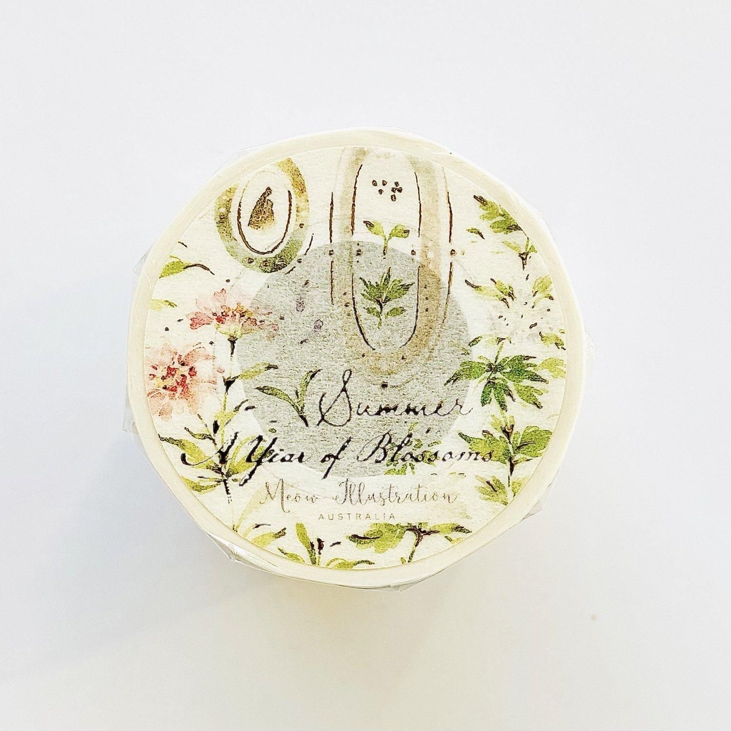 Meow illustrationさん 海外マステ まとめ売り 花 装飾 Meow Illustration 和紙 マスキングテープ 《Flower Field》 [M