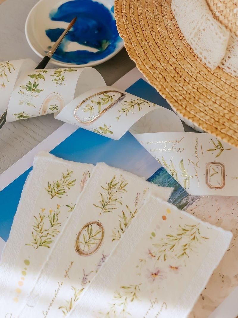 Meow Illustration マスキングテープ A Year of Blossom Summer WATA-098