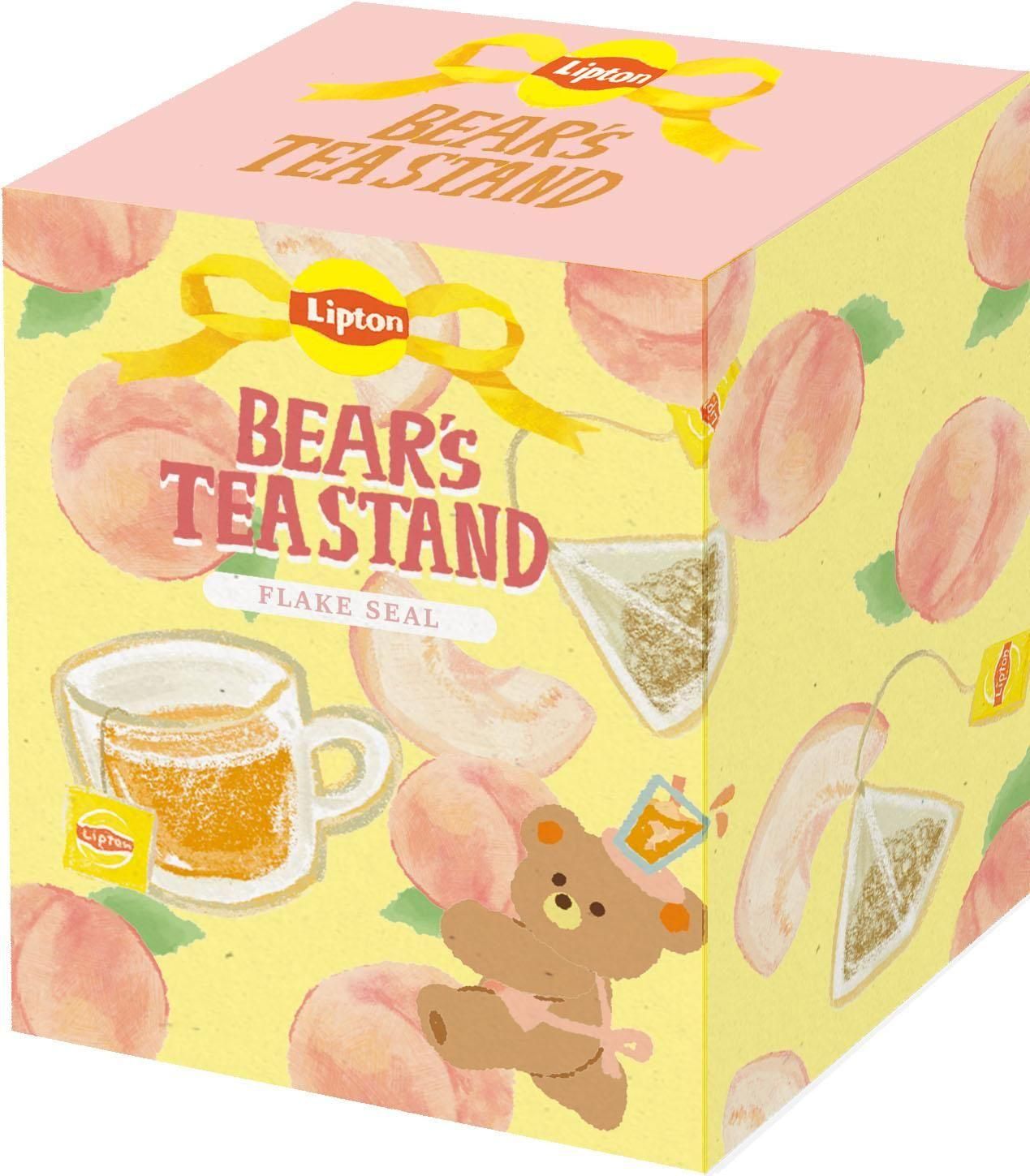 古川紙工×Lipton(リプトン) 箱入り和紙フレークシール ピーチ