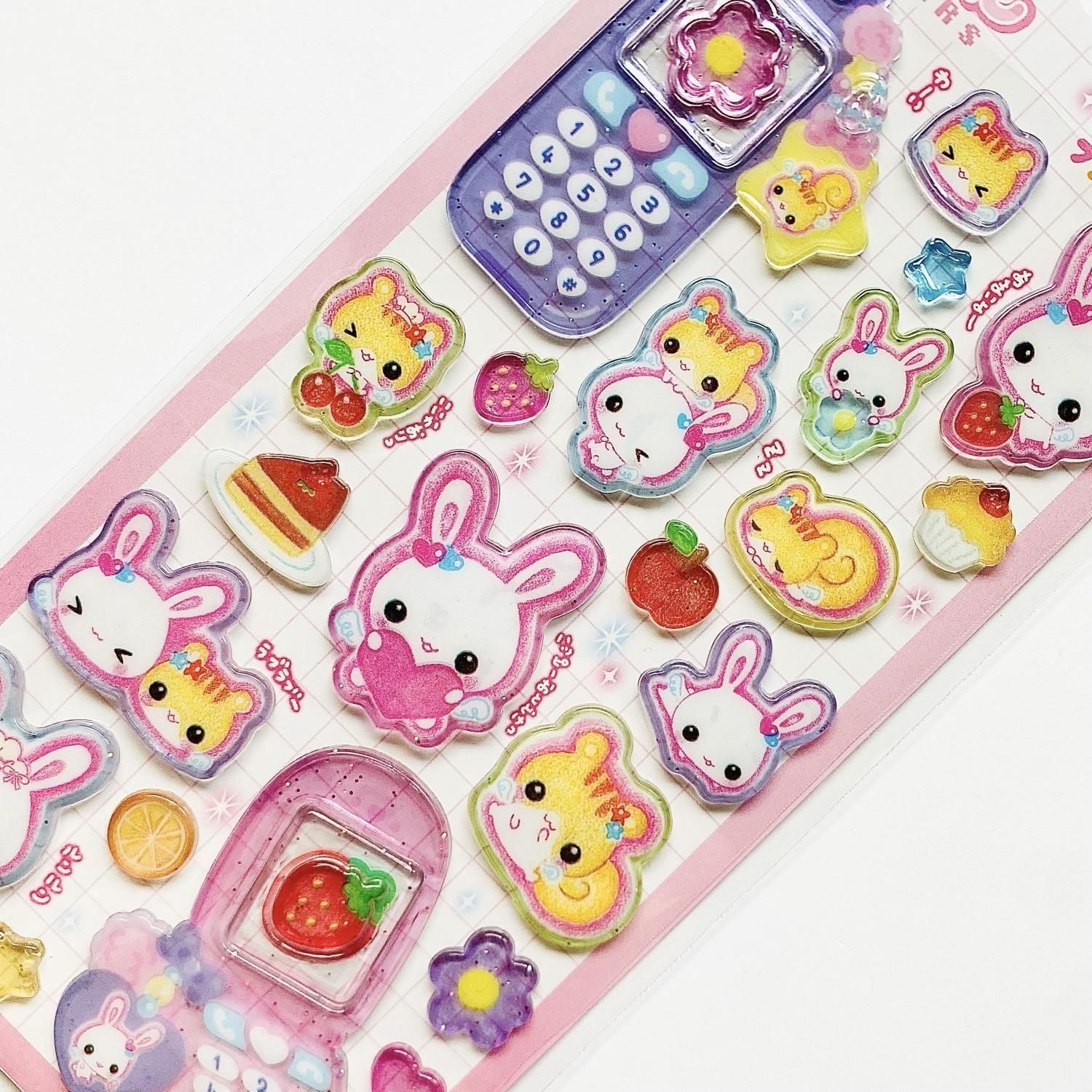 ピーちゃん CRUX(クラックス) 平成はっぴーフォンステッカー フワフワらびちゃん