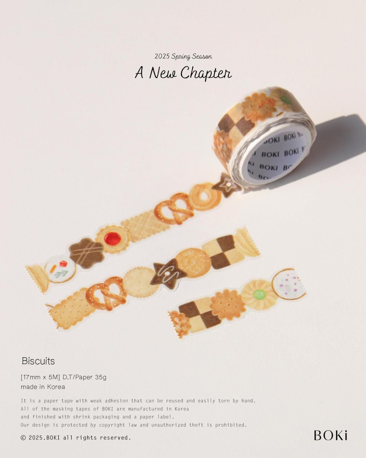 boki マスキングテープ Biscuits boki-MT-17-0008