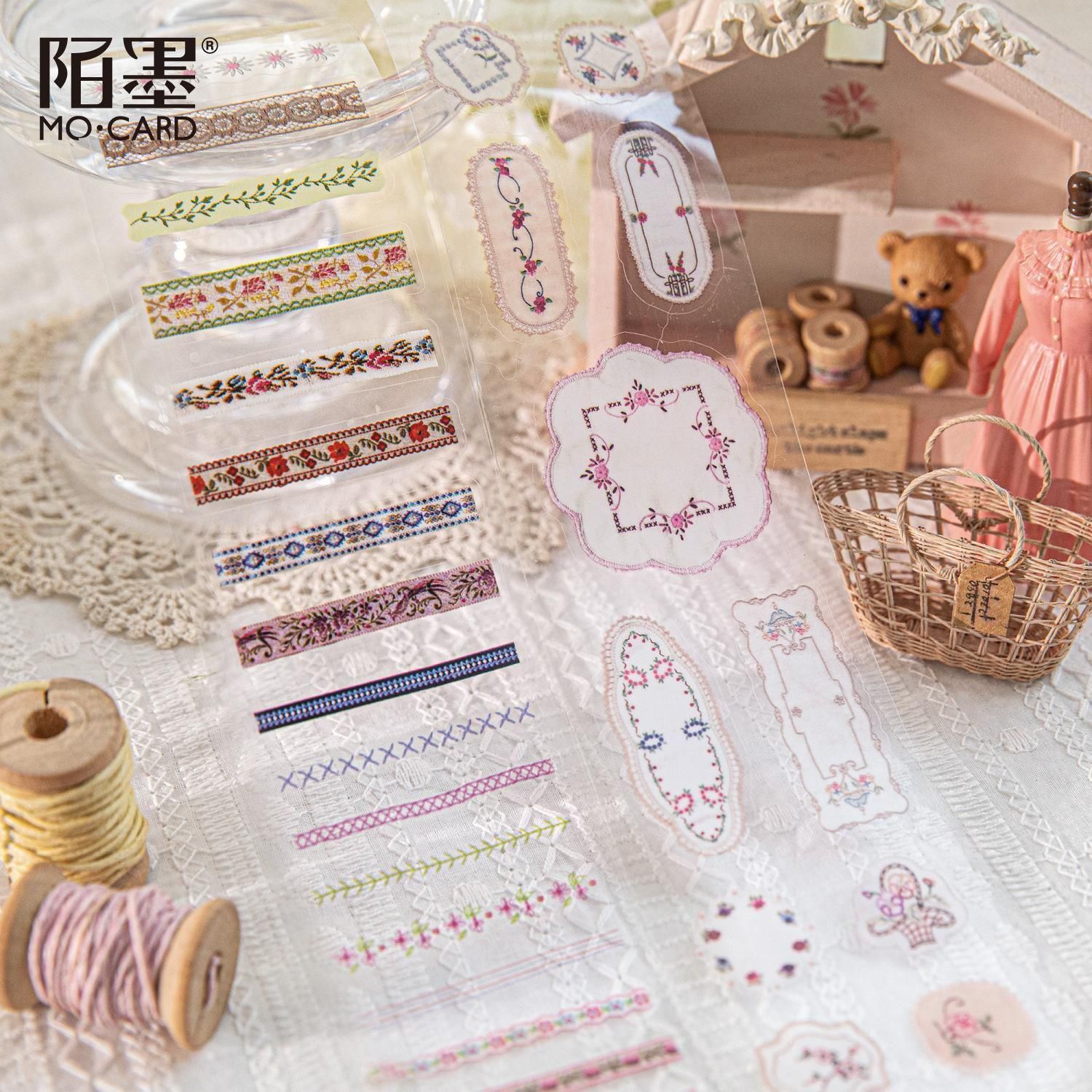 MO-CARD(陌墨) 缝纫之书系列 PETロールシール 少女手帕 XF5817-4