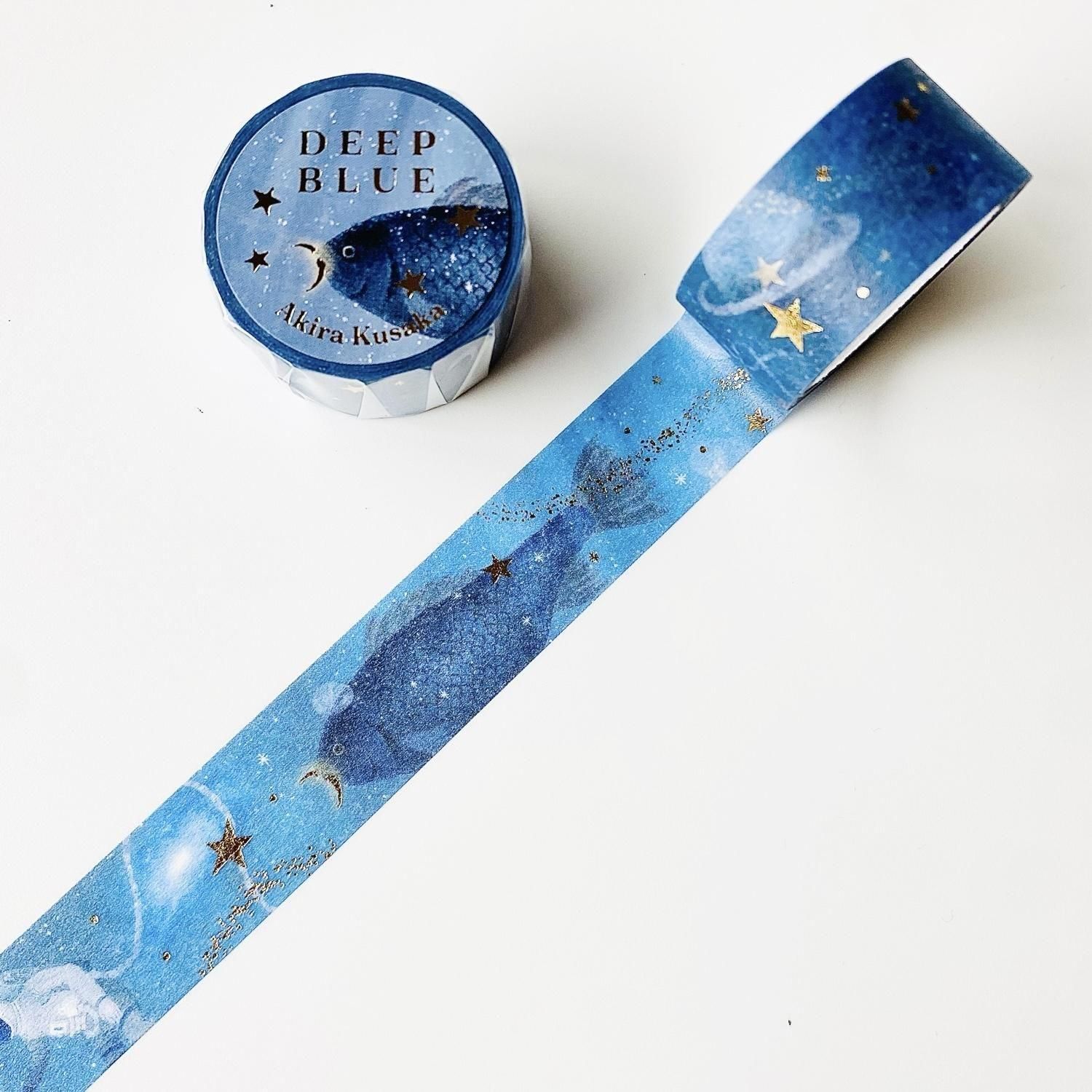 表現社(cozyca products) 日下明 箔押しマスキングテープ DEEP BLUE 21-034