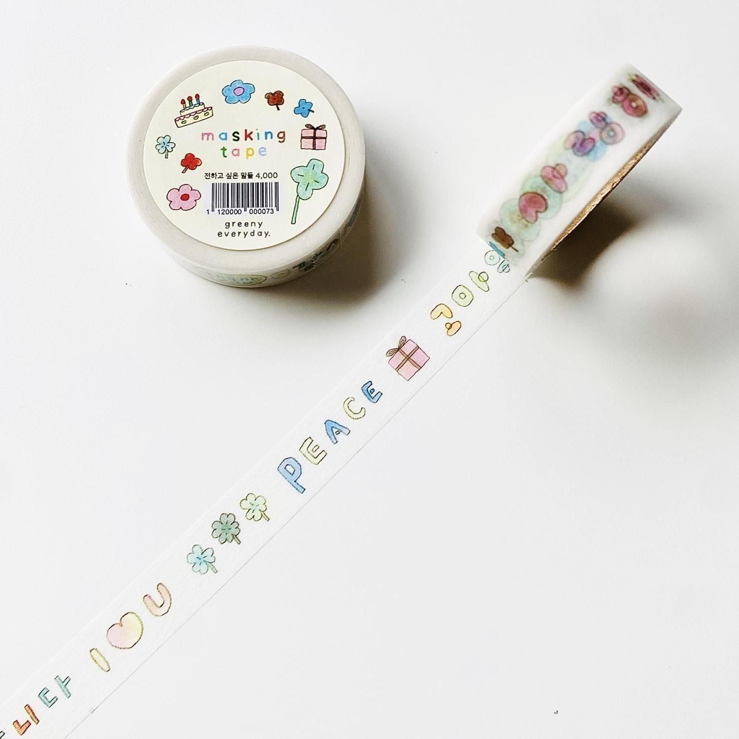 greenyeveryday (グリニーエブリデイ) マスキングテープ want to say