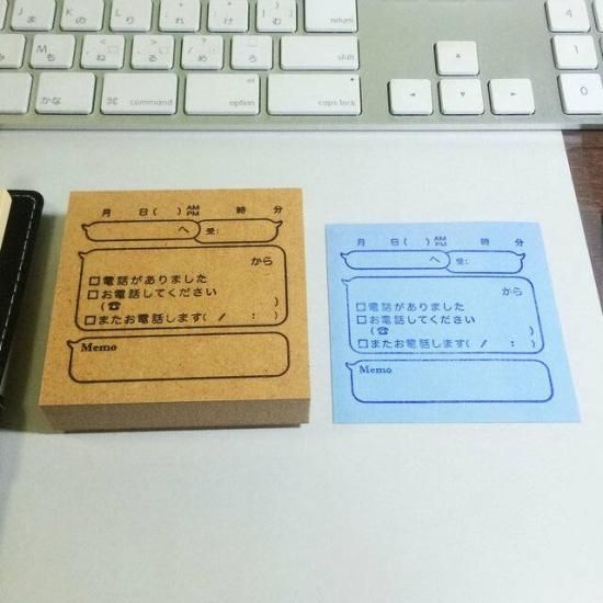 お仕事をオシャレに効率化 電話伝言メモスタンプ ふせん用ハンコ