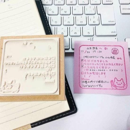 お仕事をオシャレに効率化 電話伝言メモスタンプ ふせん用ハンコ お仕事をオシャレに効率化 電話伝言メモスタンプ ふせん用ハンコ