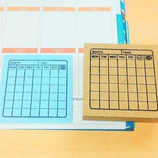 週間予定が細かく記入できる ふせん用ハンコ 週間予定が細かく記入できる ふせん用ハンコ