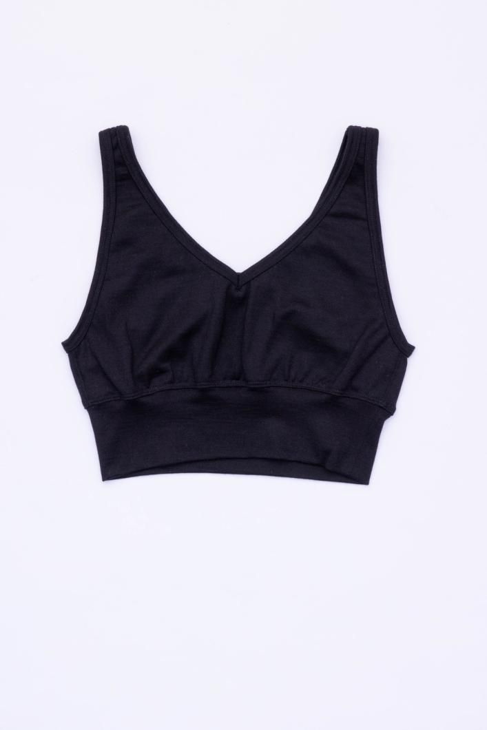 YARN メリノウール　ブラキャミソール　紺色（M〜L） 肌を心地よい状態に導く、やさしい色のブラキャミソール – Envelope