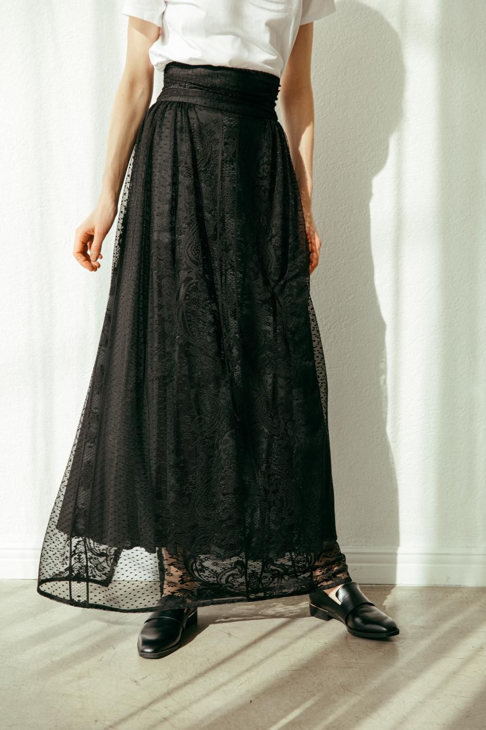 Vintage Lace Skirt(Black) - Hdxuly, Vintage Lace Skirt(Black) - Hdxuly,