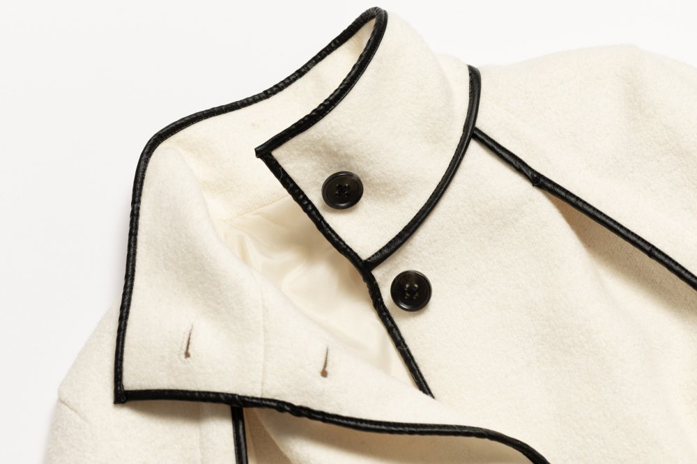 Wool Cape Coat(Off White) - Hdxuly,