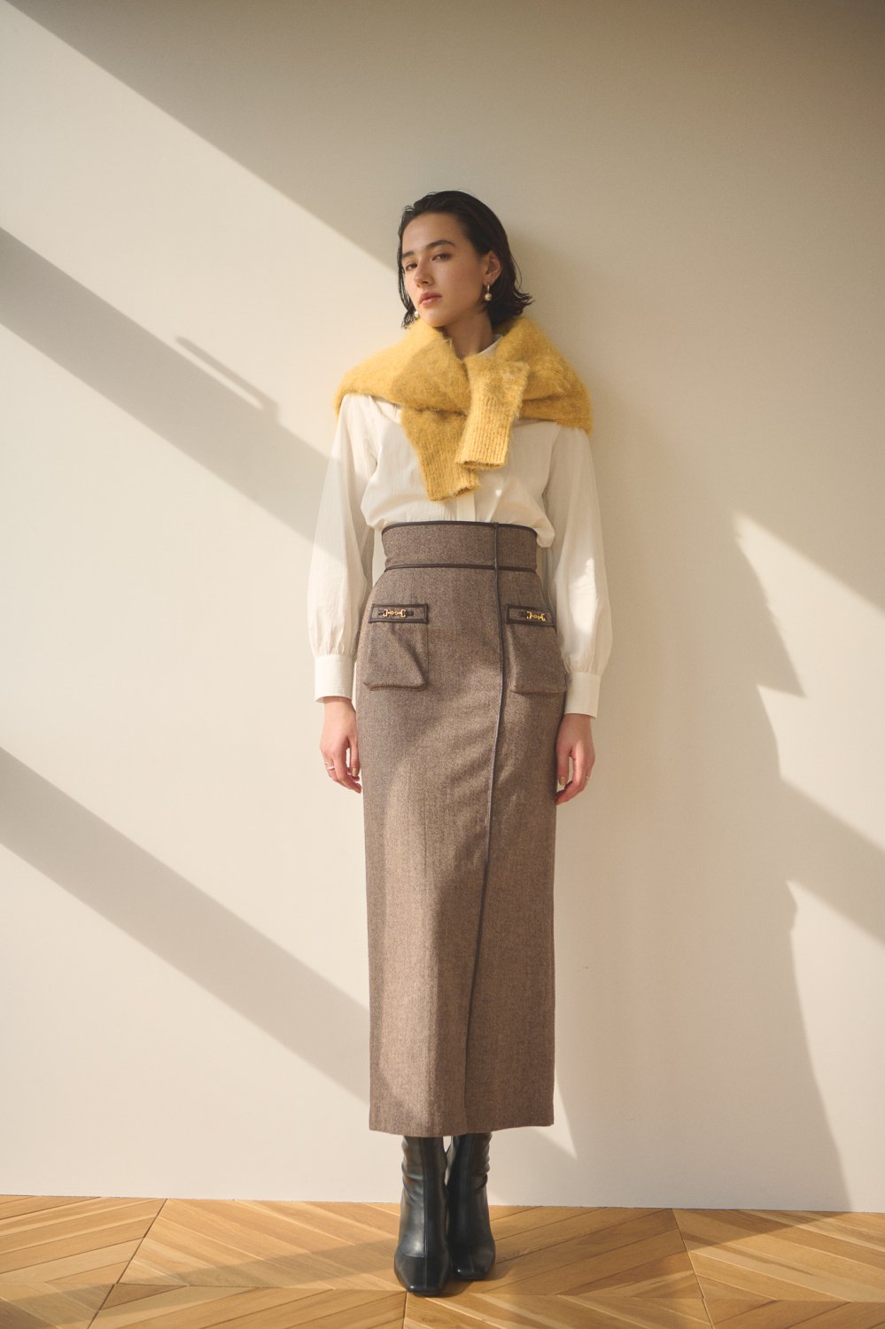Classical Lady Skirt(Brown)
