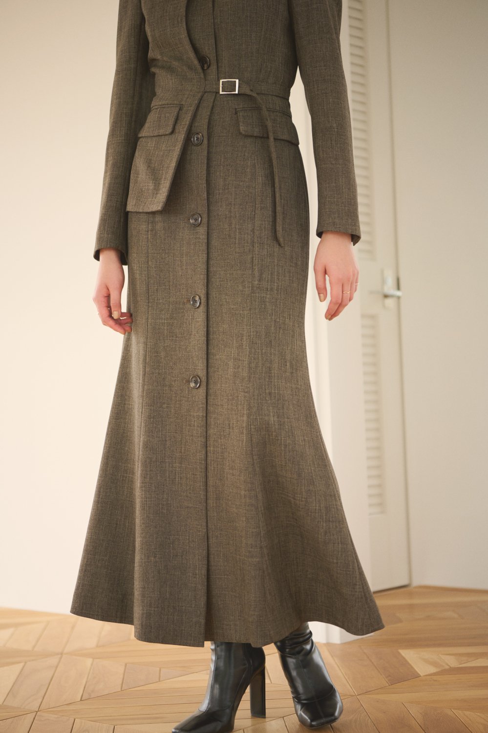 Design Jacket Dress(Brown) - Hdxuly,