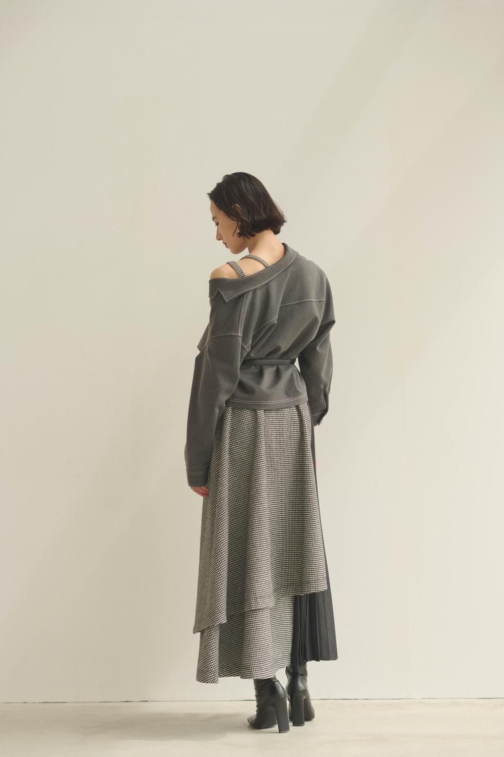 現在はSOLDOUTしていますHdxuly, Pleats Asymmetry Dress(Black)