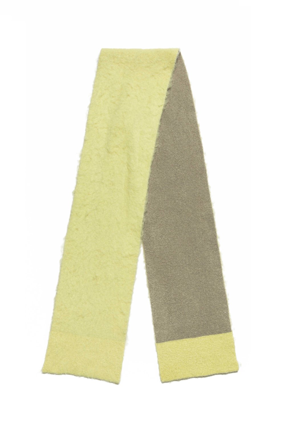 Bicolor Knit×Volume Skirt(Yellow×White) - Hdxuly,