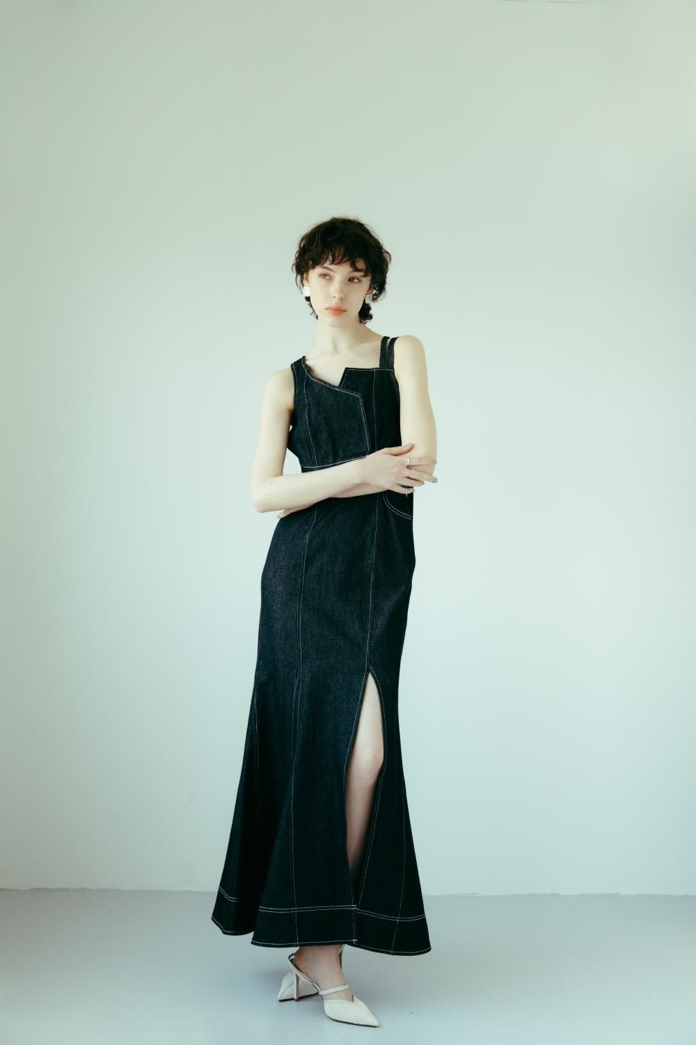 デニムドロストスリットワンピース / GRACE CONTINENTAL | GRACE