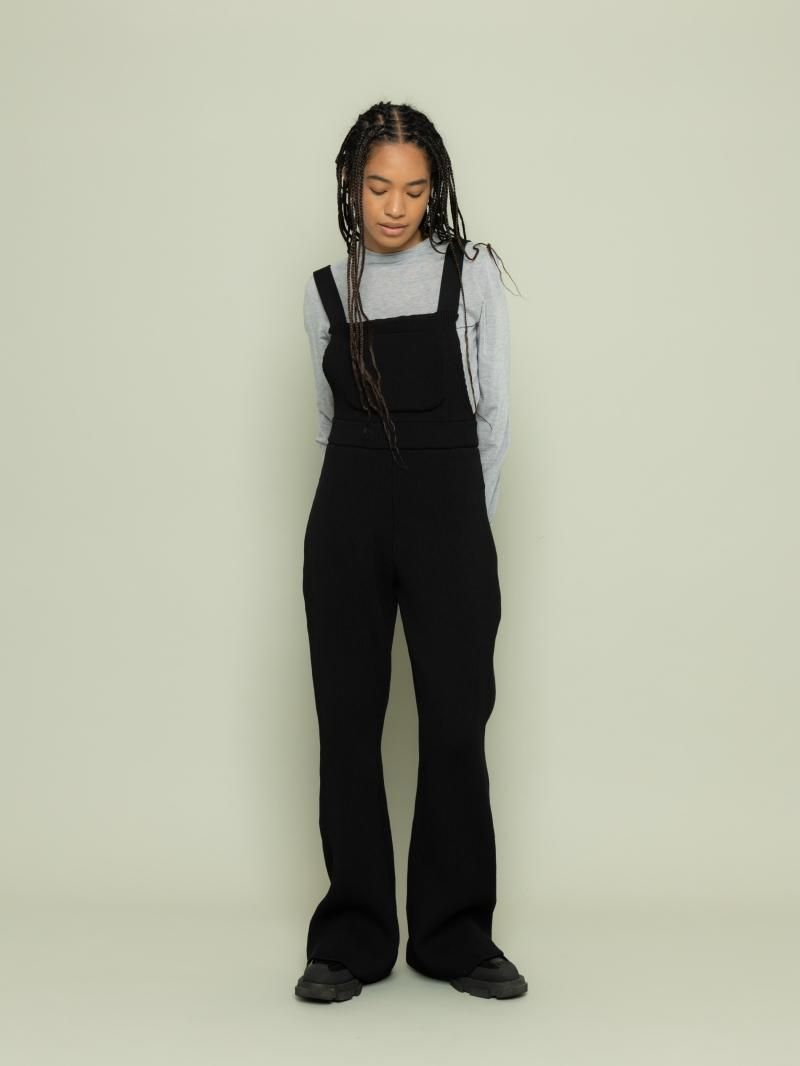 irojikake Knit Overalls（BLACK）サロペット - サロペット/オーバーオール