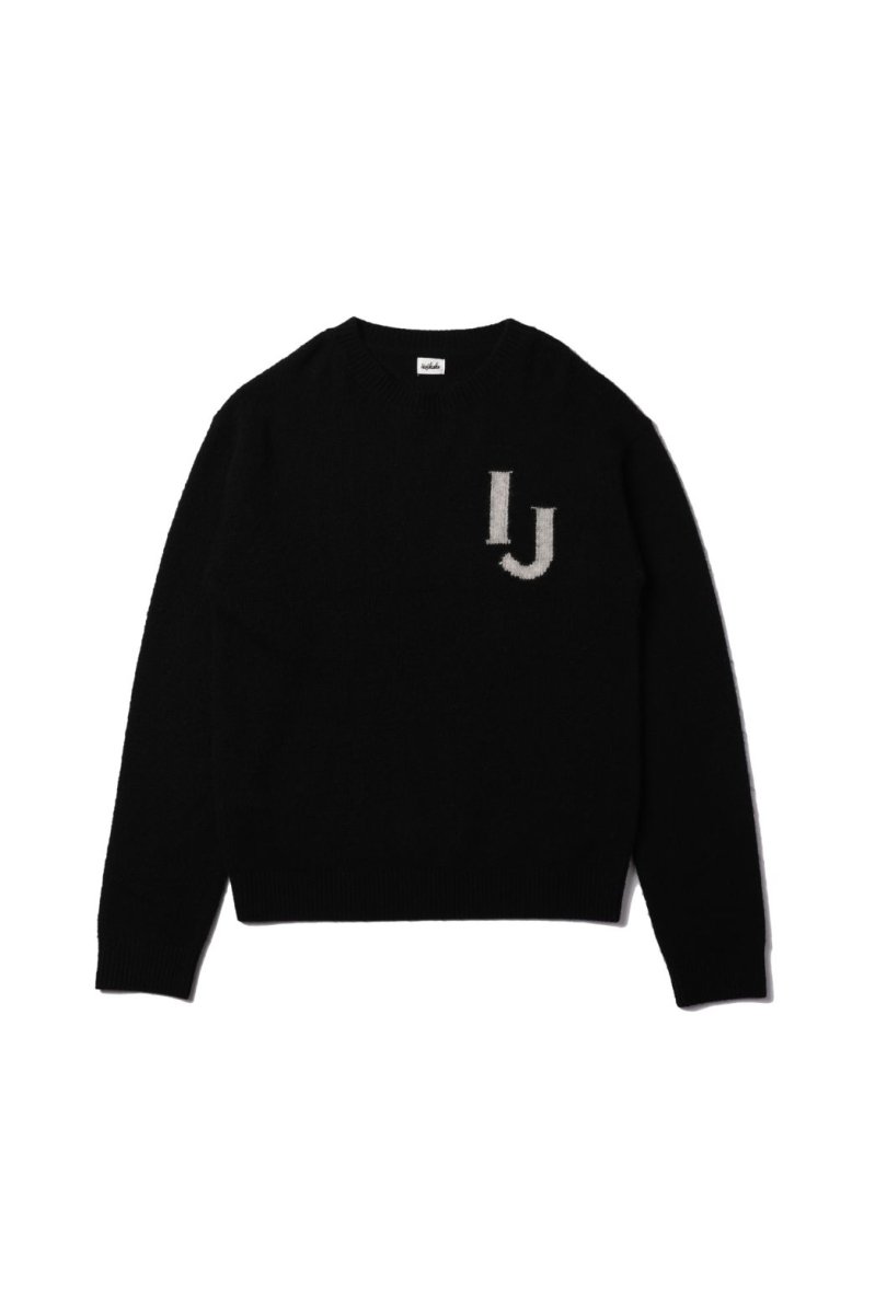 IJ Cashmere Knit Tops（BLACK） - irojikake - online store