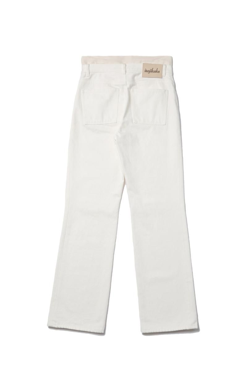 irojikake Denim Pants（White） - irojikake - online store